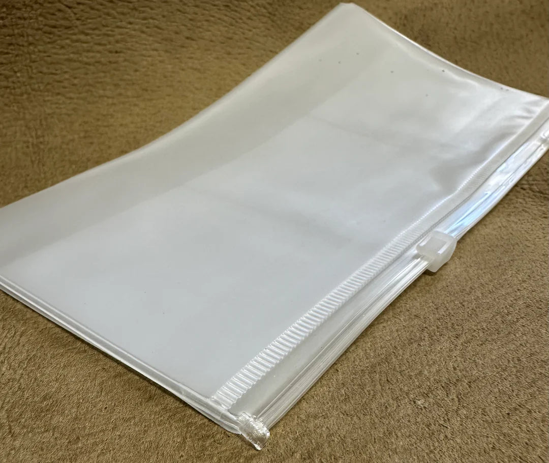 Vinyl pocket w/ zipper (two sizes to choose from)