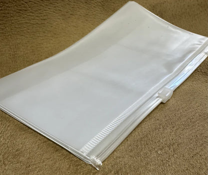 Vinyl pocket w/ zipper (two sizes to choose from)